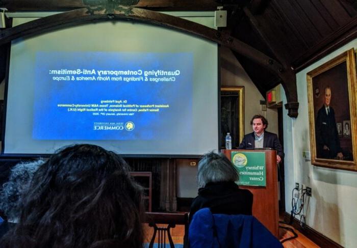 Dr. Ayal Feinberg delivered a lecture at Yale last month