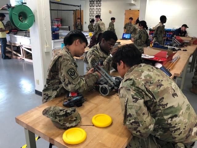 JROTC cadets participate in robotics training at A&M-Commerce