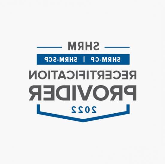 Logo SHRM for recertification provider.